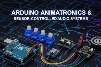 arduino animatronics and audio playback system with integrated sensors