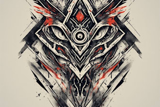 create custom and detailed tribal tattoo design