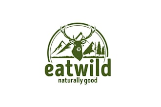 design classic eat wild food nature healthy logo