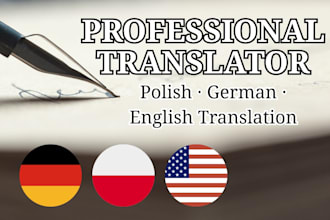 professionally translate from german and polish