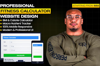 build fitness calculator website calorie bmi macro tracker for personal trainers