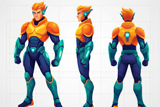 create professional ai character sheets and turnaround designs