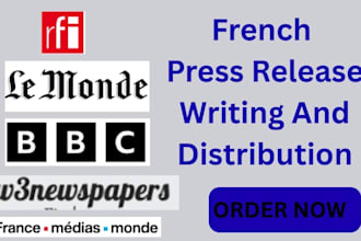 do french press release writing and distribution to french premium outlets