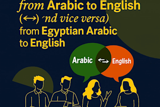 translate arabic, egyptian arabic, and english manually