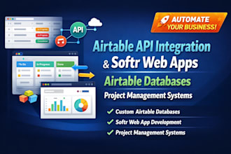 airtable api integration, softr database, webapp, airtable project management
