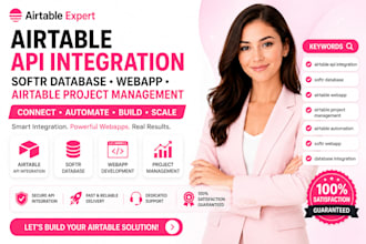 airtable api integration, softr database, webapp, airtable project management