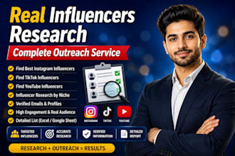 find instagram, tiktok and youtube influencers list