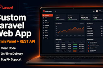 build a custom laravel web app with admin panel and rest API
