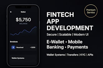 build a high performance fintech mobile or web app and ui ux design