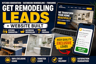 generate kitchen renovation bathroom remodeling  finishing leads build a website