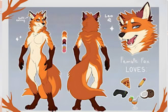 draw character sheet, furry reference sheet, nsfw ref sheet anime vtuber or game