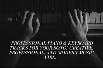 record professional piano and keyboard tracks, synths for your music section