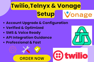 set up sip trunk and voip on twilio, telnyx, or vonage