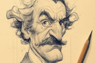 draw a funny caricature with my style