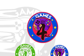 design magnificent gaming center colorful logo
