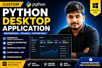 develop custom python desktop application and windows exe software