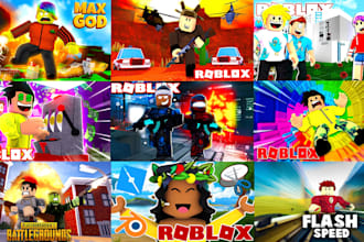 draw premium roblox thumbnail in 24h for your youtube video