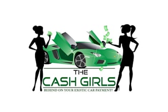 make automotive company logo for the cash girls