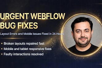 urgently fix webflow bugs and responsive issues in 24 hours