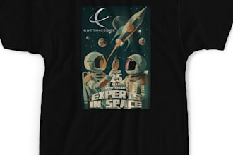 create a retro vintage classic astronaut t shirt design