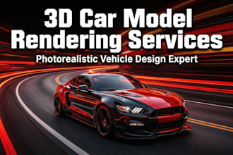 create 3d car model rendering photorealistic vehicle design for automotive