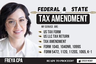 correct mistakes and amend US individual federal and state tax returns 1040