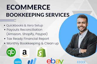 do ecommerce bookkeeping for amazon, shopify and quickbooks