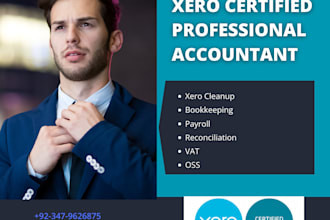 do xero cleanup, ongoing bookkeeping and vat return
