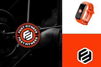 do a modern,  fitness logo and brand identity package