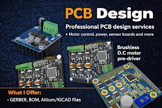design professional bldc and pmsm motor driver, esc controller pcbs for electric