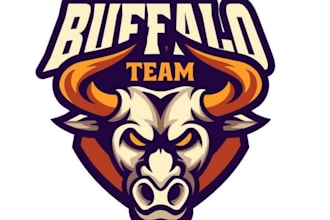 design amazing buffalo logo with t shirt look