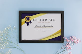 do professional award, appreciation, and participation certificates
