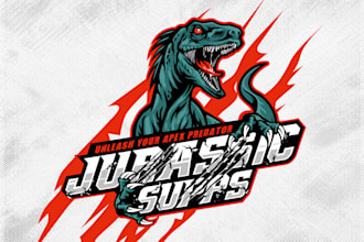 do a premium dinosaur mascot logo for esports and sports team