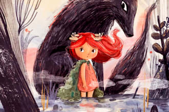 children story book illustration children story children story book illustration