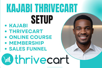 setup thrivecart and kajabi for your online course and products kajabi website