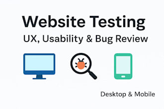 test your website for usability bugs and overall user experience