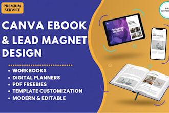 design ebook, lead magnet, canva ebook and workbook in canva, template