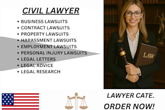 be your civil lawyer for property, business, employment and personal injury