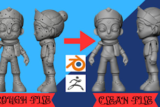 repair stl file, edit mesh files, correct file issues for 3d printing