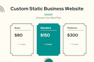 develop a custom static business website