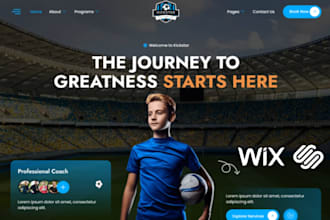 design wix squarespace sports academy website athletic sport coach website
