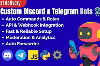 create automation bots for discord and telegram