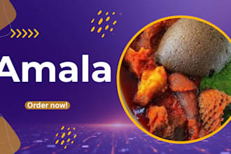 cook and also teach authentic amala with traditional soups and assorted meats