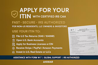 apply for your itin individual taxpayer number as an irs certified caa