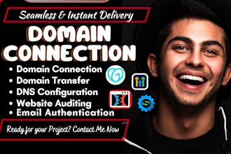 connect domain or redirect godaddy domain, squarespace, shopify, fix dns issues
