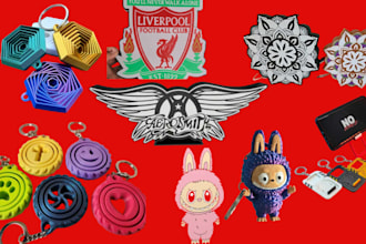 design 3d lightbox, 3d keychain, wall decor, 3d logo, 3d text, for 3d printing