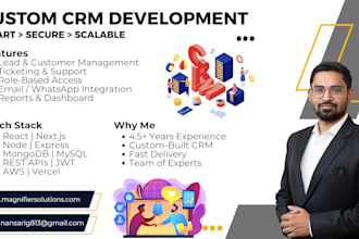 build a custom CRM with chat, tickets and analytics