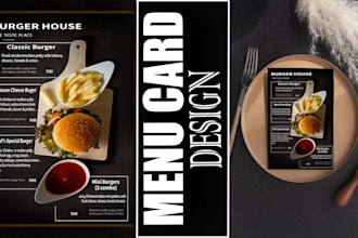 design professional restaurant menu card