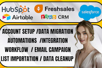 do data migration on hubspot crm airtable zoho crm monday salesforce freshsales