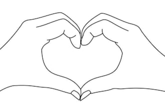 draw beautiful minimalist line art, vector line art illustration